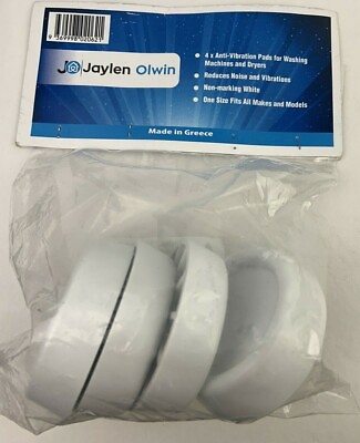 #ad JAYLEN OLWIN White Anti Vibration and Anti Walk Washer and Dryer Rubber Pads $25.00