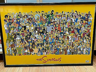 #ad VTG The Simpsons Characters 27quot; x 40quot; Twentieth Century FOX 1998 Matt Groening $159.00