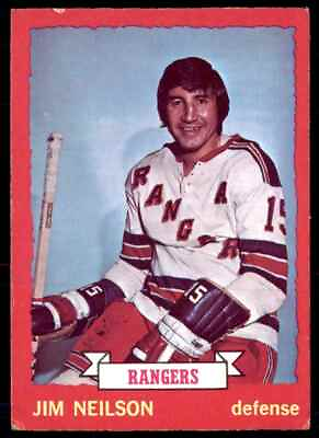 #ad 1973 74 Topps Jim Neilson New York Rangers #123 $3.60