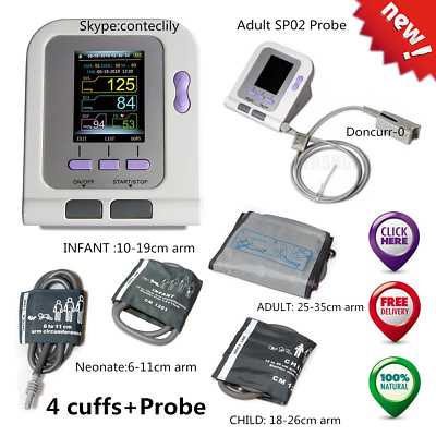 #ad #ad Digital automatic blood pressure monitor4Cuffs spo2 probe FDA approved home use $84.99