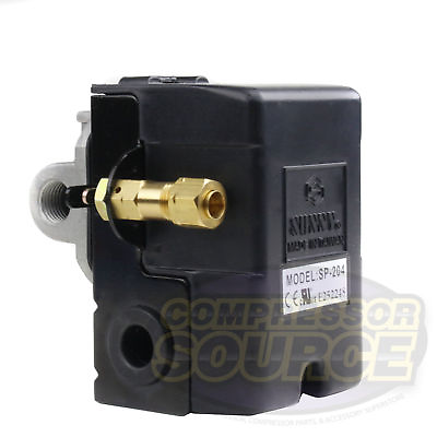 #ad Heavy Duty 4port 25 Amp Air Compressor Pressure Switch Control Valve 105 135 PSI $29.95