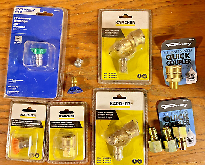 #ad MIXED LOT OF PRESSURE WASHER FITTINGS tips swivels quick connect $59.00
