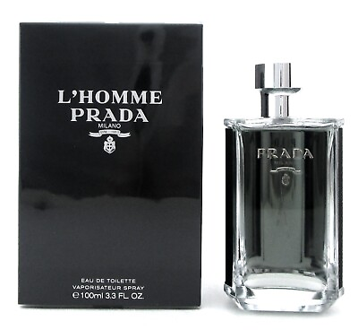 #ad PRADA L#x27;Homme Cologne 3.3 oz. 100 ml. Eau de Toilette Spray for Men. New in Box $84.95