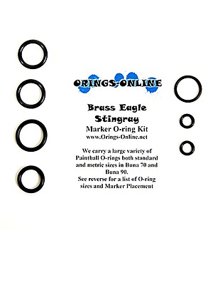 #ad Brass Eagle Stingray Paintball Marker O ring Oring Kit x 4 rebuilds kits $13.65