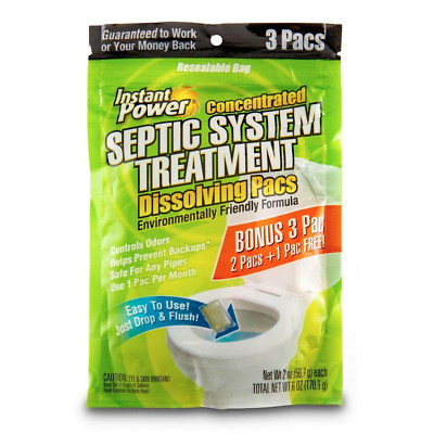 #ad Septic System Treatment Dissolving Pacs 3 Pack $8.00
