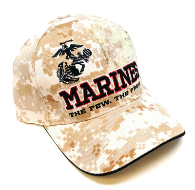 #ad USMC UNITED STATES MARINE CORPS US MARINES DIGITAL CAMO MILITARY HAT CAP LOGO $13.95