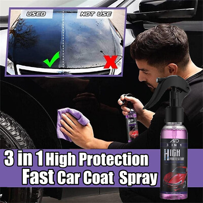#ad 100ML 3 in 1 High Protection Quick Car Coat Ceramic Coating Spray Hydrophobic US $17.95