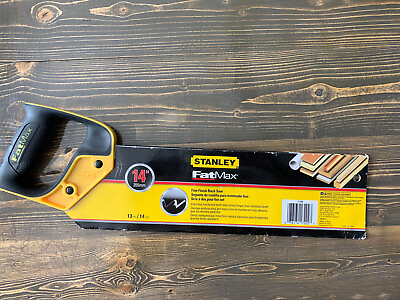 #ad Stanley Fat Max 14quot; Inch Fine Finish Back Saw With Sawing Board $13.00