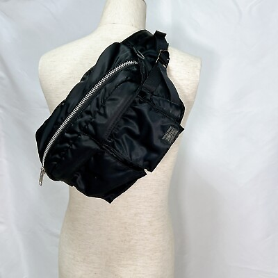 #ad Yoshida Porter Tanker Waist Bag Shoulder bag Black Nylon unisex $105.00