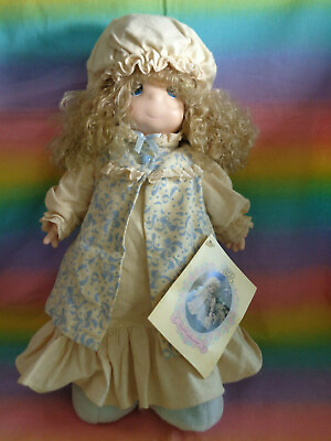 #ad Vintage 1993 Precious Moments Doll Dawn in Old Fashioned Flannel Gown 16quot; w Tags $19.98