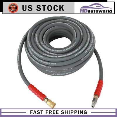 #ad Non Marking 2 Braid R2 Hot Water Pressure Washer Hose 3 8quot; x 100ft 6000psi $109.72
