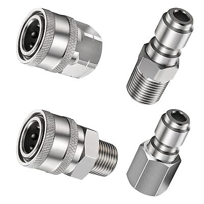 #ad 4Pcs Pressure Washer Adapter Durable Wear Resistant Quick Connect Nozzles Quick $19.79