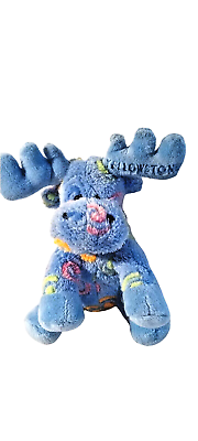 #ad #ad WISHPETS POPSICLE YELLOWSTONE MOOSE BLUE WITH COLORED SWIRLS PLUSH STUFFED TOY $14.00