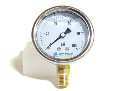 #ad 10 2 1 2quot; Stainless Pressure Gauges 100 PSI 1 4 NPT $99.00