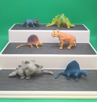 #ad Vintage Molded Dinosaur Toy Mini Figure Set Pressure Mold Prehistoric Animal Lot $5.99