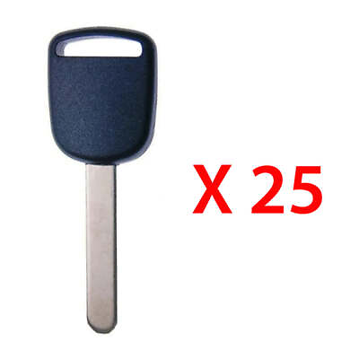 #ad Uncut Cloneable Transponder Key Replacement for Honda T5 Chip HO01T5 25 Pack $129.14