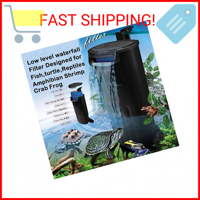 #ad #ad Aquarium Turtle Filter Waterfall Flow Water Clean Pump Bio Filtration for Reptil $32.22