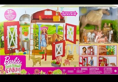 #ad Barbie Sweet Orchard Farm Playset with Barn 11 Animals DOLL SOLD SEPARATELY $34.99