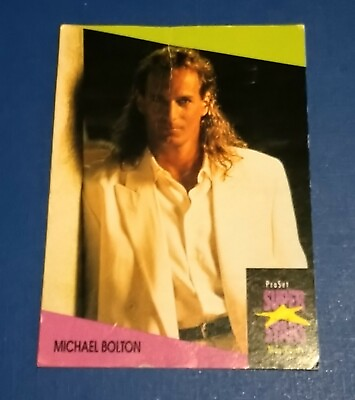 #ad 1991 MICHAEL BOLTON PRO SET SUPER STARS MUSICARDS # 10 POP MUSIC TRADE CARD MB GBP 1.99