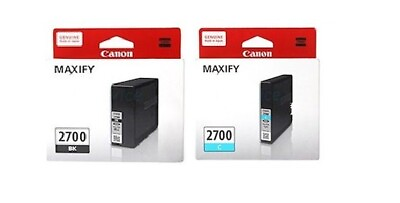 #ad #ad Genuine Sealed Canon 2700 Black and Cyan Inkjet Cartridges 2020 $30.00