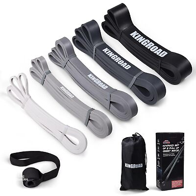 #ad #ad Set of 5 Black Resistance Bands for Pull Up Assistance Heavy Duty Exercise Bands $42.07
