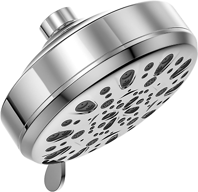 #ad High Pressure Shower Head 2.5GPM 4.7quot; Rain Fixed Showerhead 7 Setting with Adjus $27.49