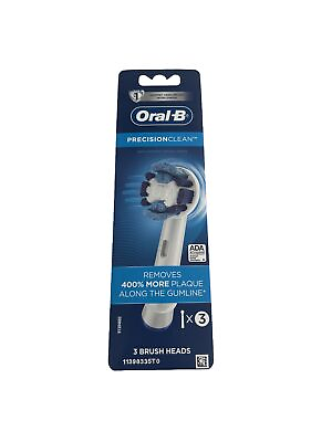 #ad Oral B Precision Clean Electric Toothbrush Replacement 3 Brush Heads Pack SEALED $14.99