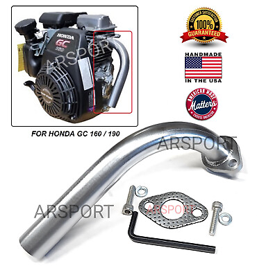 Exhaust Header pipe for Honda GX100 Honda GC160 Honda GC190 $29.80