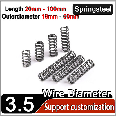 #ad Compression Spring 3.5mm Wire Dia Springsteel Pressure Coil Springs All Lengths $5.64