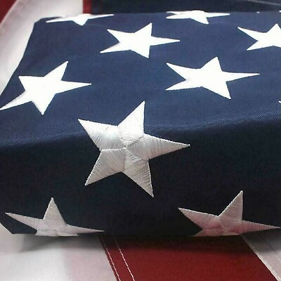 #ad American 210D 3x5 FT US Flag Heavy Duty Embroidered Stars Sewn Stripes Grommets $9.27