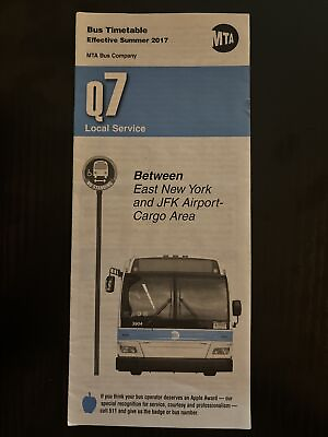 #ad Mta Bus Timetable Q7 NYC Map $19.99