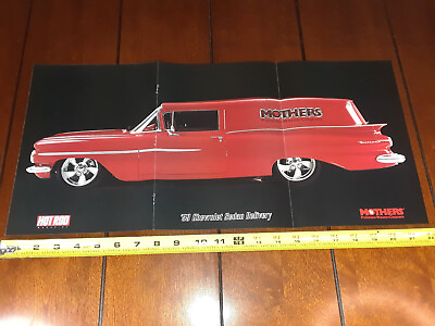 #ad 1959 CHEVROLET SEDAN DELIVERY MOTHERS WAX ORIGINAL 2002 AD POSTER $11.95