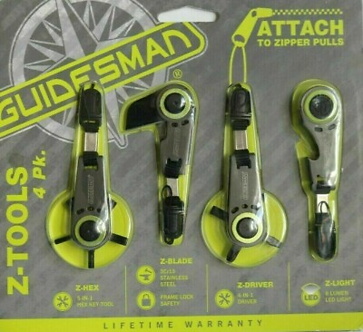 #ad NEW Guidesman Z Tools Set Hex Blade Driver Light Attach to Zipper Pull Ztools $18.00