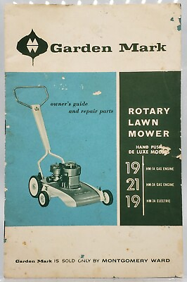 #ad Vintage Garden Mark Rotary Power Lawn Mower Owner’s Guide Repair Parts Manual $14.99