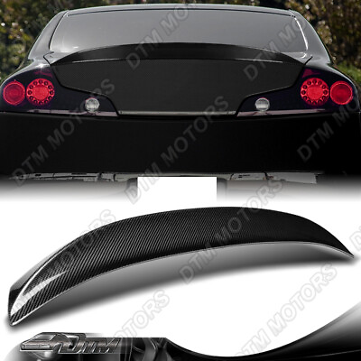 #ad For 03 07 Infiniti G35 Coupe 2 DR STP Style 100% Carbon Fiber Trunk Spoiler Wing $145.99