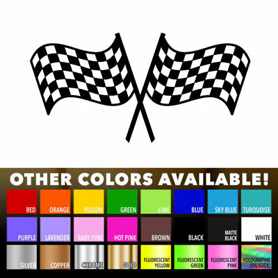#ad Racing Checkered Flag Waterproof Vinyl Decal Sticker for Door Windows Wall Table $11.51