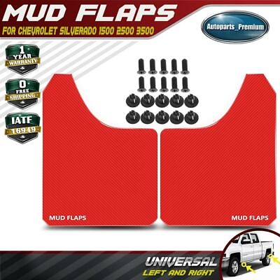 #ad 2PCS Red Universal Splash Guards Mud Flaps Mudguards for Chevrolet Car Pickup $14.59