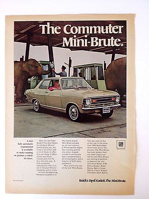 #ad 1969 Buick Opel Kadett Print Ad Mini Brute $11.99