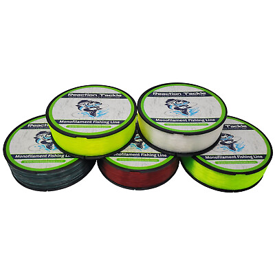 #ad Reaction Tackle Monofilament Fishing line Nylon Mono Various Sizes and Colors $10.99