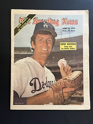#ad #ad 1974 Sporting News LOS ANGELES Dodgers TOMMY JOHN No Label SUPER SOUTHPAW $13.49