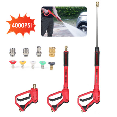 #ad #ad NEW High Pressure 4000PSI Car Power Washer Gun Spray Wand Lance Nozzle Kit NEW $34.76