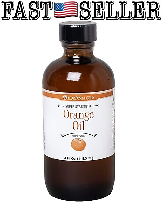 #ad LorAnn 100% Pure Orange Oil Super Strength Natural Flavor 4oz 118.3ml SEALED $18.80