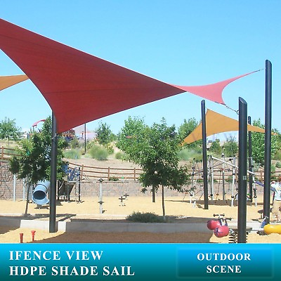 #ad Ifenceview Red Square 14#x27; Sun Shade Sail Pool Canopy Awning Outdoor Commercial $76.99