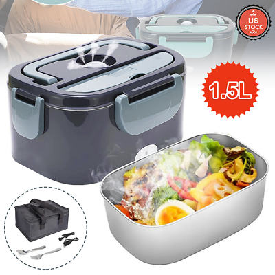 1.5 L Electric Heating Lunch Box Portable for Office Food Warmer Container US $20.45