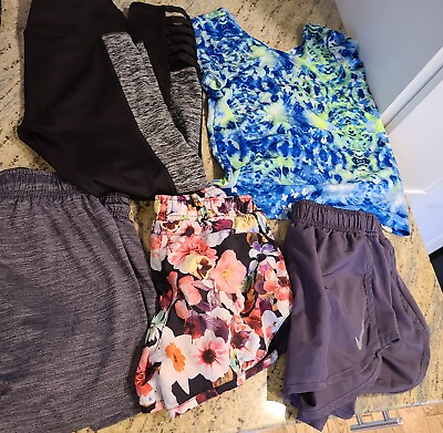 #ad Lot of 5 Athletic Active Gym Nike Shorts Cali Sport Leggings Shirt. Size XS S M $35.00