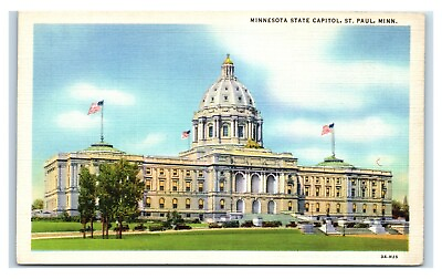 #ad Postcard Minnesota State Capitol St Paul MN linen alt copy J61 $1.99