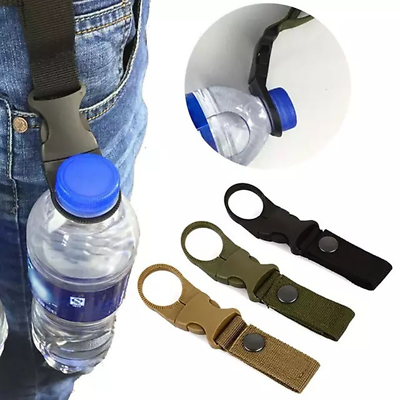 #ad #ad Tactical Gear Buckle Hook Water Bottle Holder Belt Clip Bush Camping Carabiners $5.99