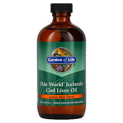 Olde World Icelandic Cod Liver Oil Lemon Mint 8 fl oz 236 ml #ad $18.49