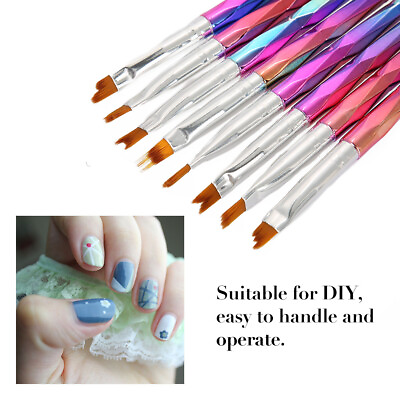 #ad 8Pcs Nail Art Brush Kit With 8 Different Petal Patterns For Elegant And $118.69