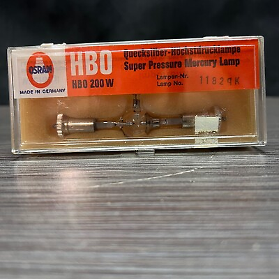 #ad Orsam HBO 200W Super Pressure Mercury Lamp 1882qk Made In Germany New Old Stock $25.00